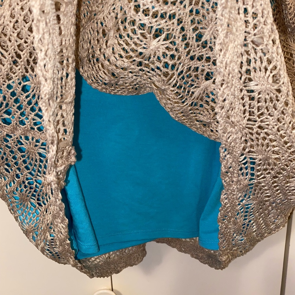 🍂♦️NWT Ruby Rd. Woman Netted Layered Top🍂 - Picture 7 of 10